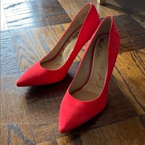 Sam Edelman Poppy Red Suede Pumpa